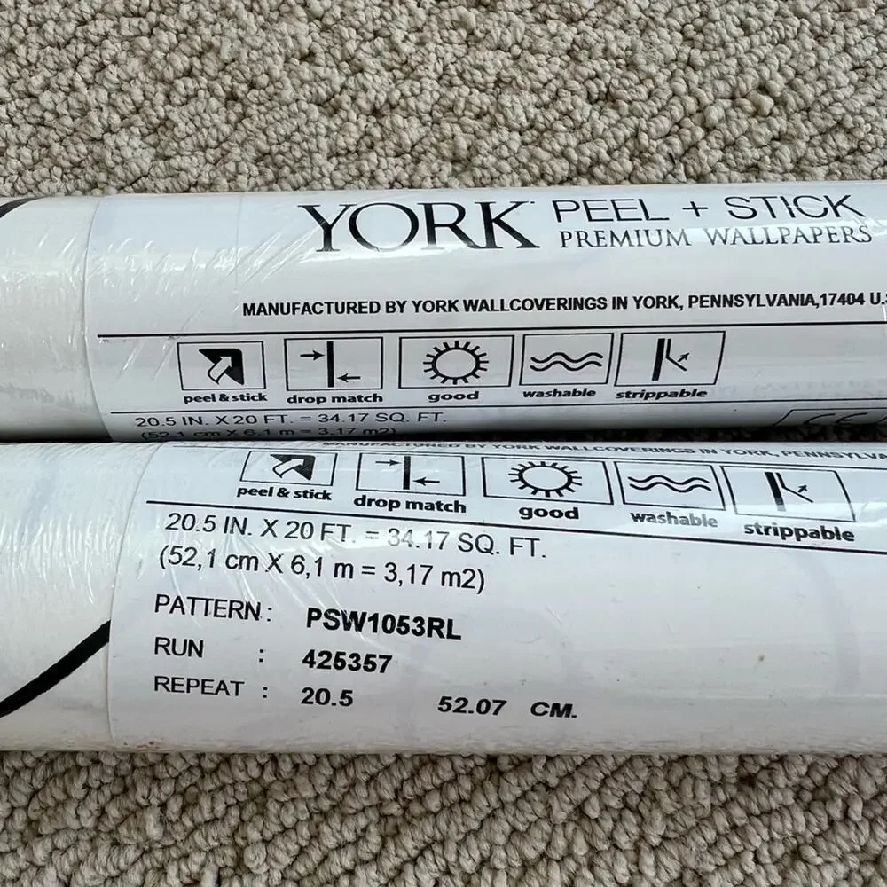 York 2 NEW peel and stick wallpaper Pablo line drawing design minimal modern art